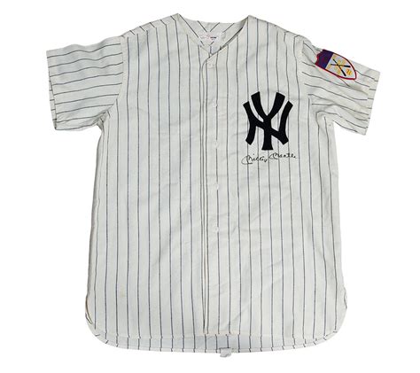 Mickey Mantle Signed 1951 Home Pinstripe Replica Jersey