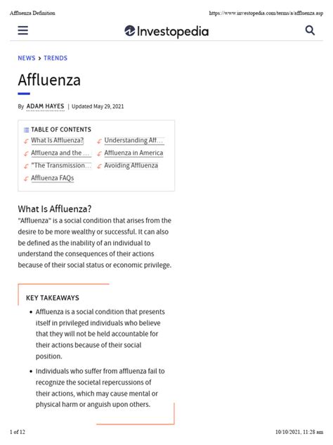 Affluenza Definition | PDF | Wealth | Economies