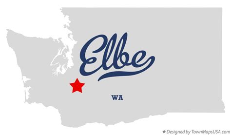 Map of Elbe, WA, Washington