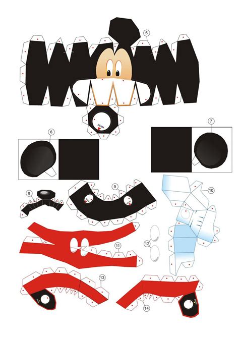 Paper Model Mickey Mouse Free Printable For Kids And - vrogue.co