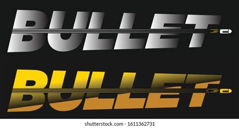 Bullet Logo Vector Typography On Isolated Stock Vector (Royalty Free) 1611362731 | Shutterstock