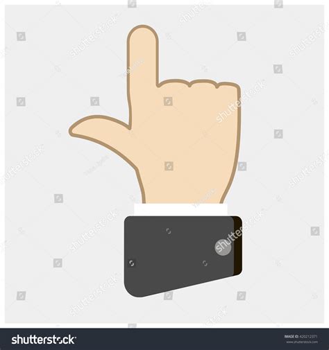 Hand Gesture Raised Index Finger On Stock Vector (Royalty Free) 420212371 | Shutterstock