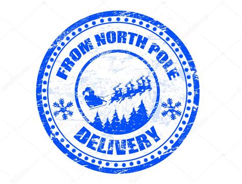 North Pole delivery stamp — Stock Vector © roxanabalint #4235247