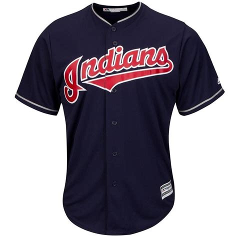 Shop Majestic Athletic Cleveland Indians Cool Base Jersey Navy online ...