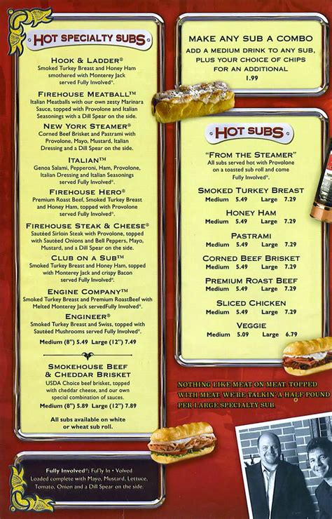 Firehouse Menu Pdf