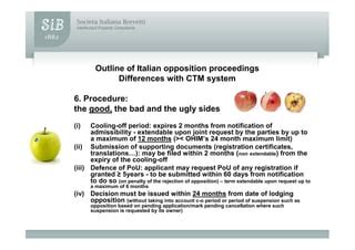 Trademark opposition in Italy - Introduction and comparison with the CTM system | PPT