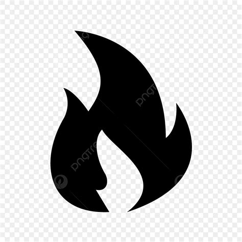 Fire Icon Silhouette Vector PNG, Vector Fire Icon, Fire Icons, Fire ...