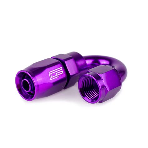 Hose-AN-fitting-purple-180-degree | ColorFittings