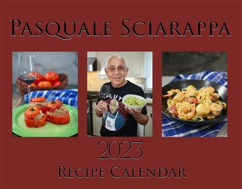 2023 Pasquale Sciarappa Recipe Calendar! | Pasquale Sciarappa Recipes