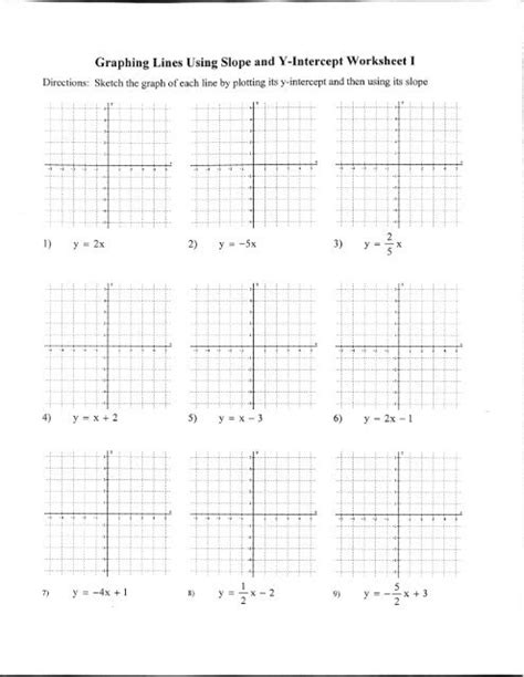 Graphing Linear Equations Using X And Y Intercepts Worksheet Pdf - Tessshebaylo