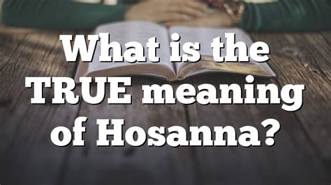 What is the TRUE meaning of Hosanna? | Pentecostal Theology