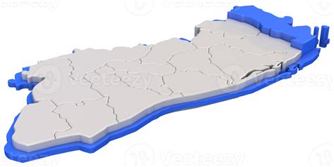 Map of El Salvador region of La Union on blue 21456198 PNG