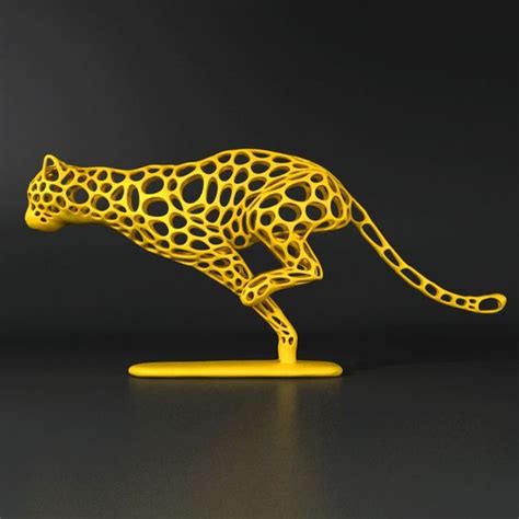 Cheetah Voronoi Wireframe | 3D Print Model | Estampas, Objetos ...