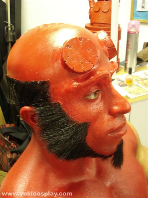 Hellboy makeup by Yuki by Yukilefay on DeviantArt