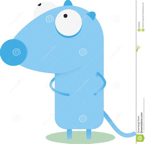 Cartoon Blue Mouse Vector Illustration | CartoonDealer.com #9580630