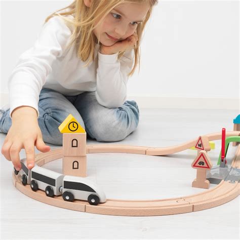 LILLABO 45-piece train set with track - IKEA