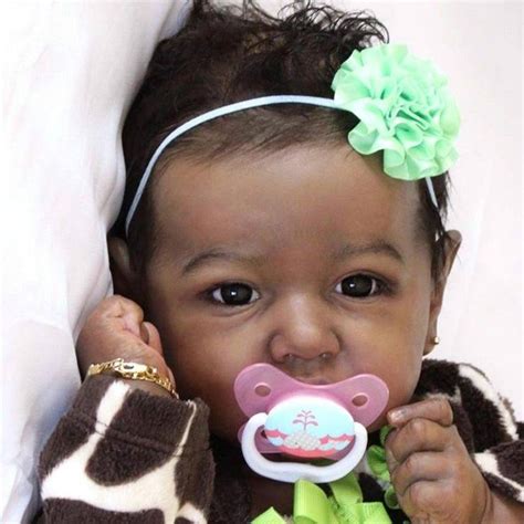 1[6-Day Delivery]12'' Real Baby Dolls African American Black Silicone ...