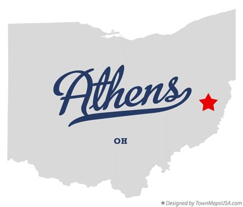 Map of Athens, Harrison County, OH, Ohio