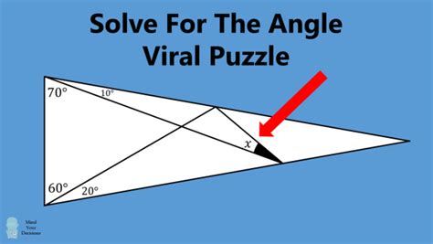 Insanely Hard Geometry Problem – Solve For The Angle – Mind Your Decisions