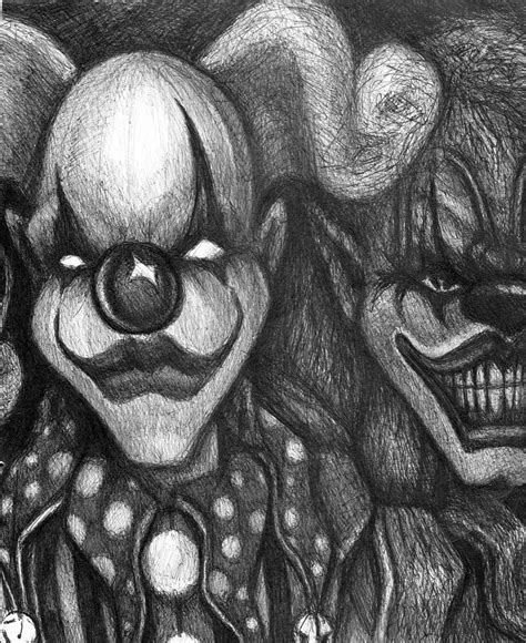 Two Faced Demon Clowns Drawing by Mike Distel - Fine Art America