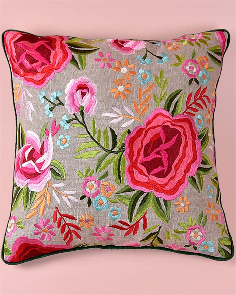 Cotton floral cushion cover by Skyy Living | The Secret Label