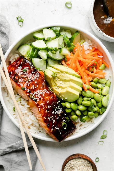 Teriyaki Salmon Bowls - The Real Food Dietitians