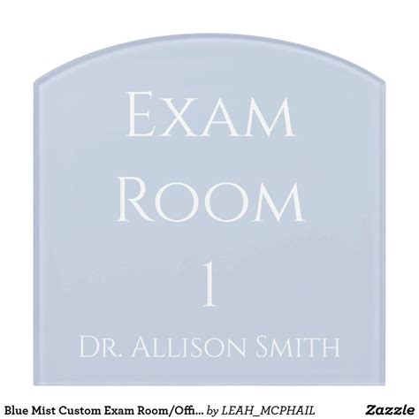 Blue Mist Custom Exam Room/Office Door Sign | Zazzle | Office door signs, Office door, Door signs