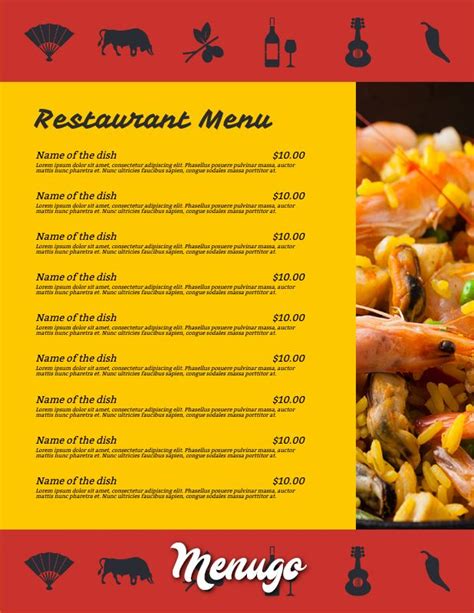 Menugo - Spanish Menu Template