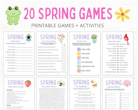 Spring Games Bundle Spring Games Spring Activities - Etsy