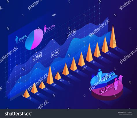 Population Growth By Gender Infographic Blue Stock Vector (Royalty Free ...