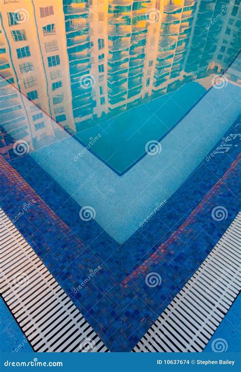 Swimming pool at sunrise stock photo. Image of hotel - 10637674