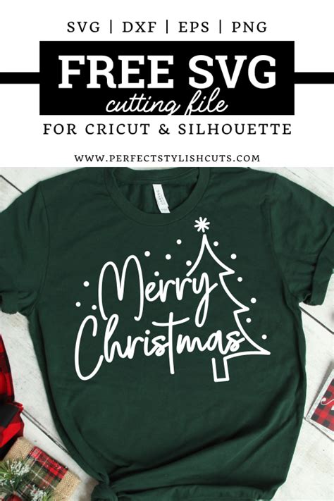 Free Merry Christmas SVG File - PerfectStylishCuts | Free SVG Cut Files for Cricut and ...