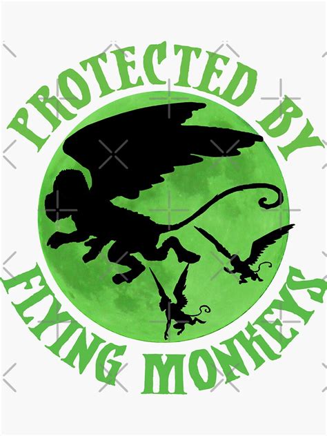 "Flying Monkey Witch Gift Protected by Flying Monkeys Wizard of Oz Wicked Witch Halloween ...