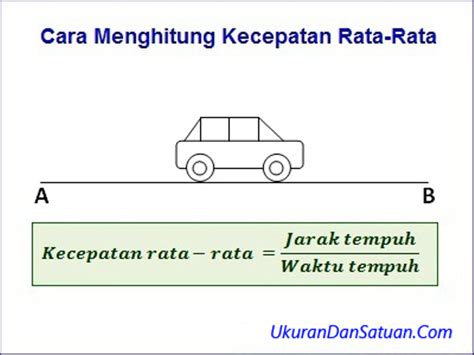 Rumus kecepatan rata rata