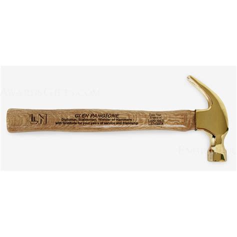 Ceremonial Gold Plated Hammer - Engraving, Awards & Gifts