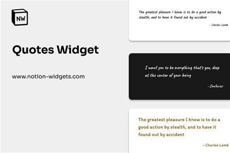 Notion Widgets: Minimalistic Quotes Widget for Notion