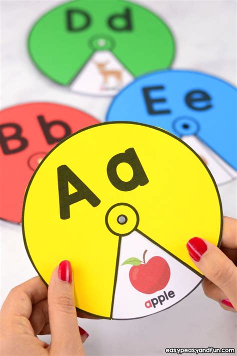 Printable Alphabet Spinners | Alphabet printables, Alphabet activities preschool, Alphabet ...