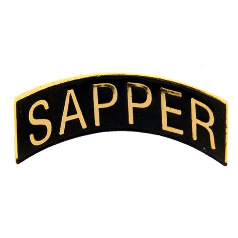 U.S. Army Sapper Tab Pin Black & Yellow 1 1/4" - Walmart.com