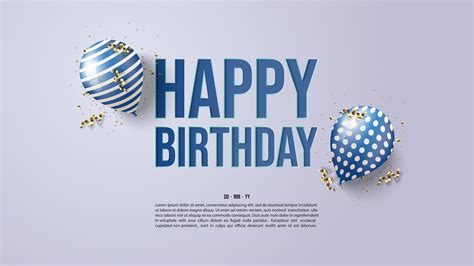 Blue Happy Birthday background - Download Free Vectors, Clipart Graphics & Vector Art