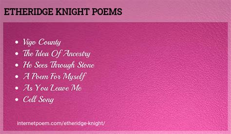 Etheridge Knight Dark Poems