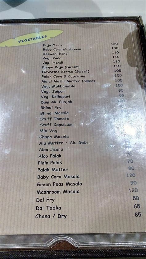 Menu at Annapurna Restaurant, Daman, Vapi Daman Road