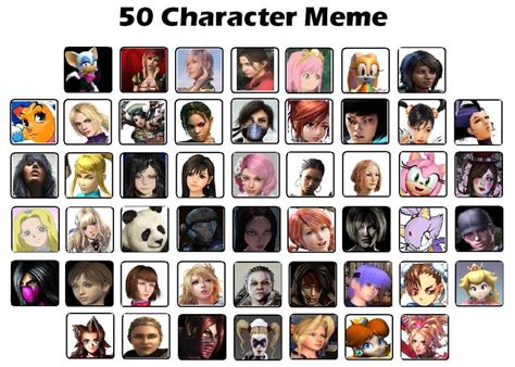 50 Female Game Characters by AkiHannah on DeviantArt