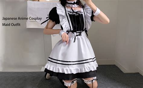 Japanese Anime Cosplay Maid Outfit Dress Japanese Maid Outfit Set Cute ...