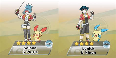 Sync Pair Concept - Solana & Plusle / Lunick & Minun (Pokémon Rangers ...