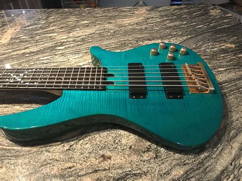 Yamaha John Myung signature 6 string bass 1990’s - Teal | Reverb