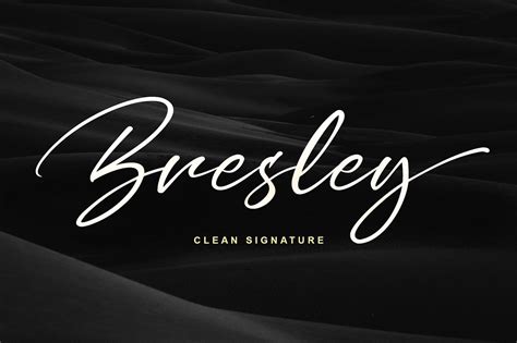 Bresley Clean Signature Font Free Download | Signature fonts, Romantic quotes, Signature