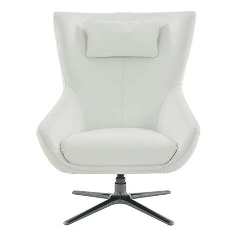 Clara White Leather Swivel Chair | El Dorado Furniture