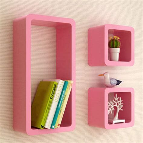 Amazon.com: NJLC Floating Wall Shelves, Cubic Floating Wall Shelves 3 Sets of Storage Display ...