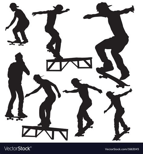 Skateboard Silhouette Royalty Free Vector Image