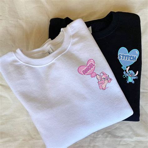 Embroidered Stitch And Angel Heart Balloons Sweatshirt - TerraBell Designs